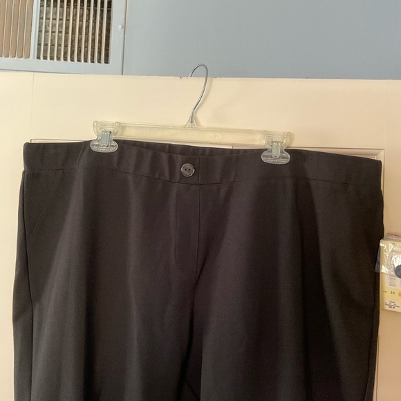 Ali Miles Black Pull On Ponte Stretch Pants Plus Size 2X NWT Office Business - Picture 2 of 7